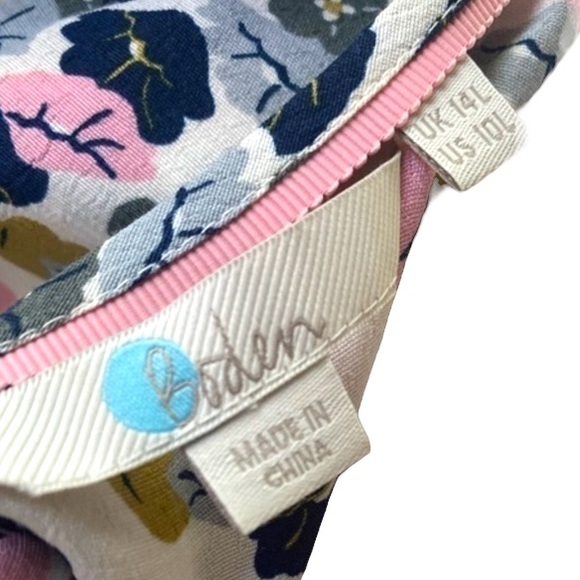 BODEN Hopscotch Poppy Meadow Pintuck Preppy Dress in Ivory size 10L - Picture 14 of 14